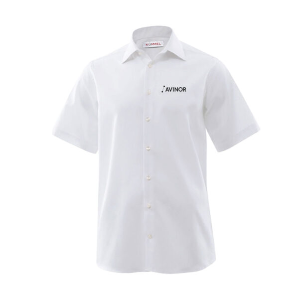 Uniformskjorte til herre, Slim Fit, kort erm - HVIT